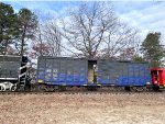 Side view of Boxcar # 628 on the Delaware & Raritan River TFT Train